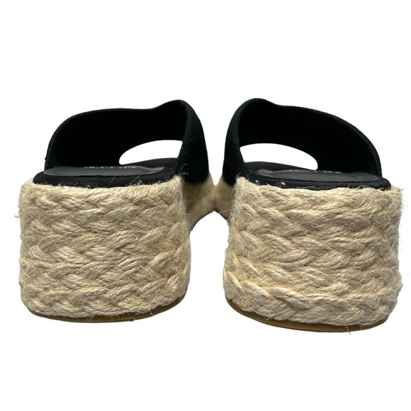 NWOT EILEEN FISHER Tali Platform Wedge Slip On Black Sandals Women's Siz… - Picture 7 of 16